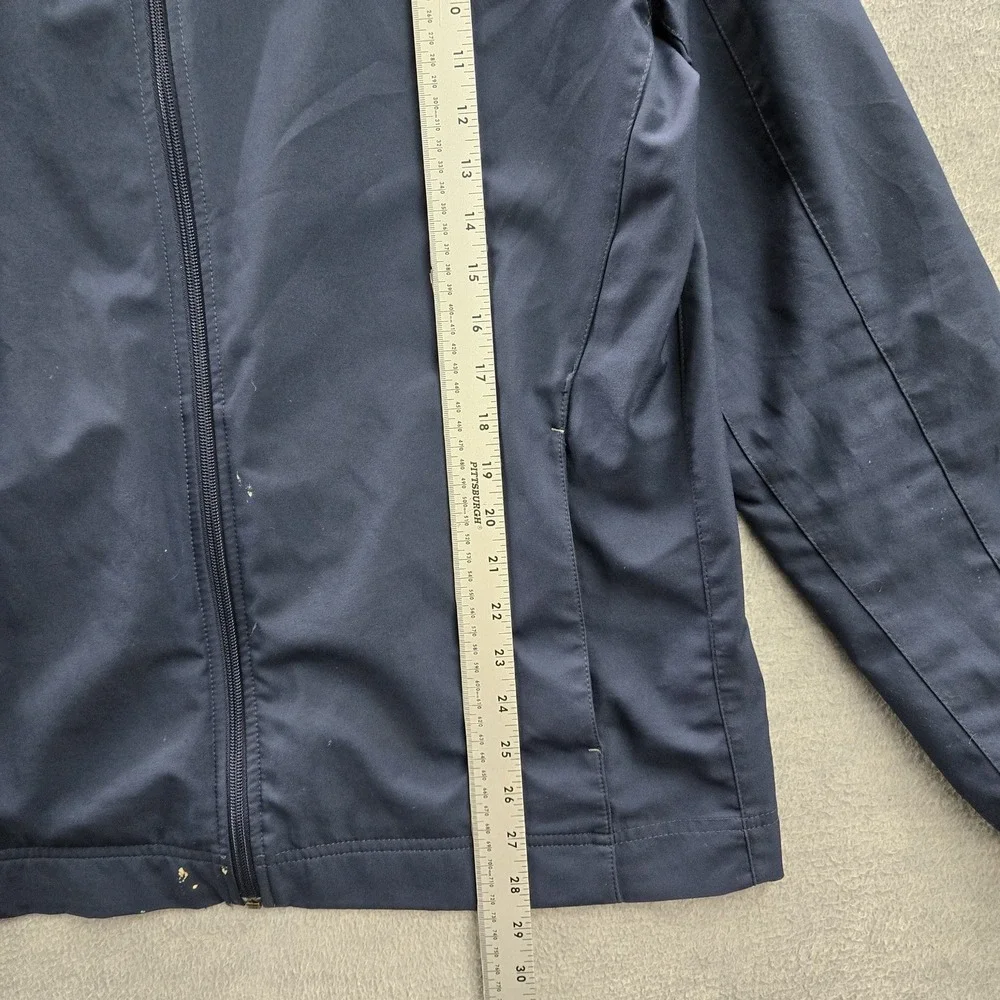 Nike Men Jacket L Blue Dri-Fit Activewear Logo Zipper‎ Long Sleeve